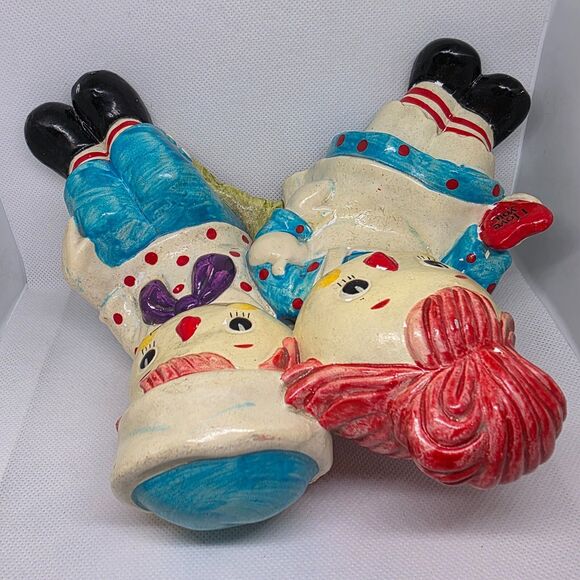 Vintage Raggedy Ann & Andy Piggy Bank "I Love You" 1970s Bobbs-Merrill Co. Korea - Picture 9 of 16